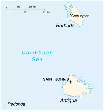 Antigua and Barbuda map