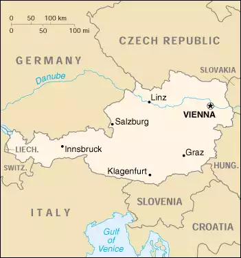 The Republic of Austria map