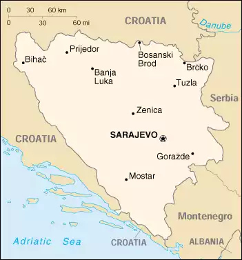 Bosnia and Herzegovina map