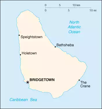 Barbados map