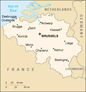 The Kingdom of Belgium map