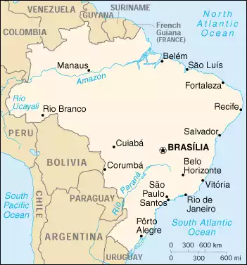 The Federative Republic of Brazil map