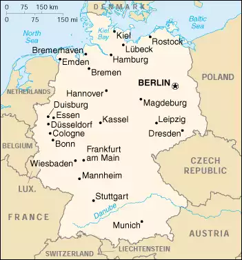 The Federal Republic of Germany map