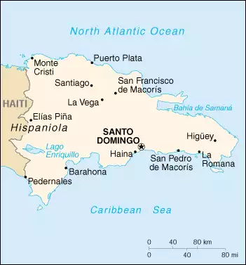 The Dominican Republic map