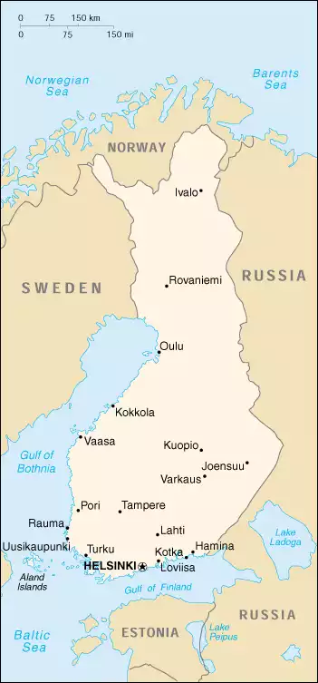 The Republic of Finland map