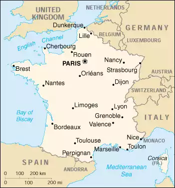 The French Republic map