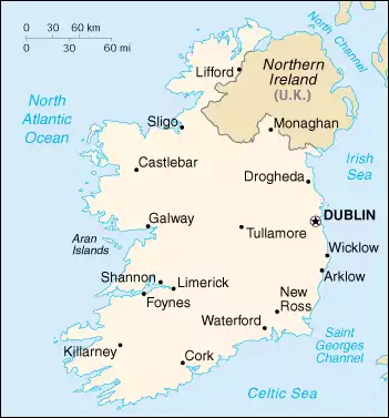 Republic of Ireland map