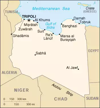 The State of Libya map