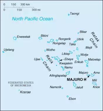 The Republic of the Marshall Islands map