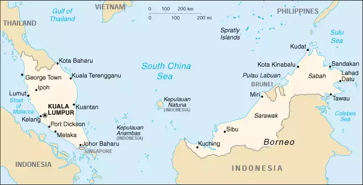 Malaysia map