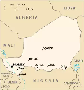 The Republic of the Niger map