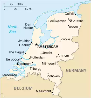 The Kingdom of the Netherlands map