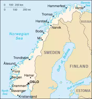 The Kingdom of Norway map