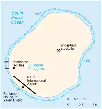 The Republic of Nauru map