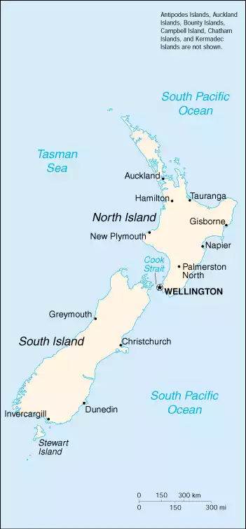 New Zealand map