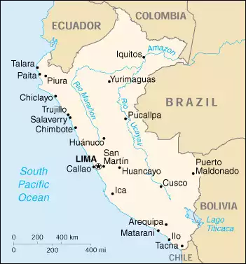 The Republic of Perú map