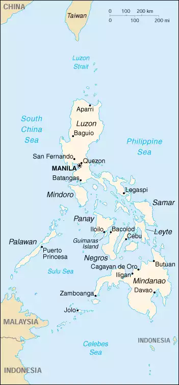 The Republic of the Philippines map