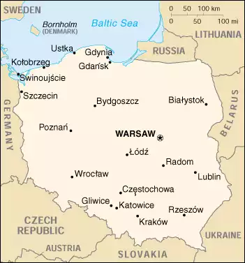 The Republic of Poland map