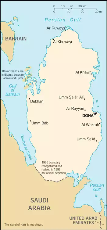 The State of Qatar map