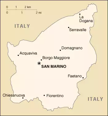 The Republic of San Marino map