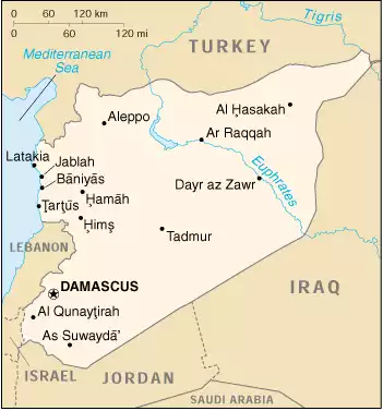The Syrian Arab Republic map